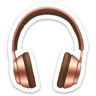Rose gold beat head phones  sticker