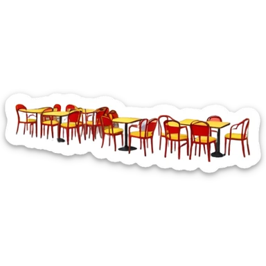  mondrian style paris spam cafe sticker