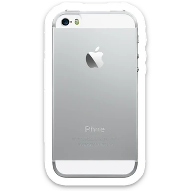 iPhone 5 in silver color sticker
