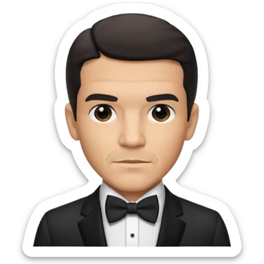 Antonio Banderas with suit with bow tie sticker