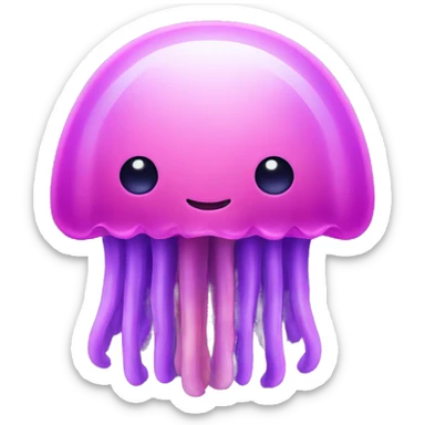 pink and purple jellyfish  sticker