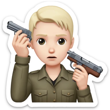Gun to head sticker