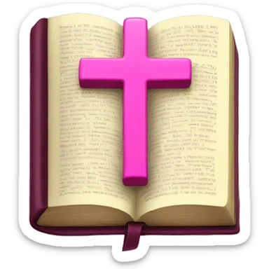 Pink cross bible sticker