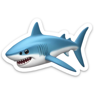 Light blue shark with bow sticker