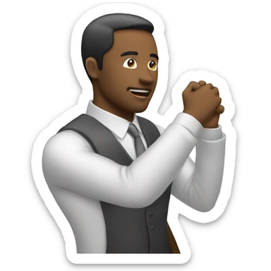 Man doing trading forex sticker