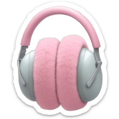 Pastel pink earmuffs sticker