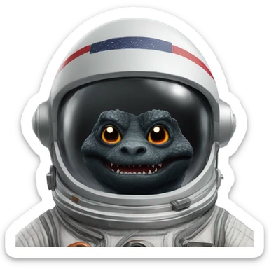 Godzilla astronaut  sticker