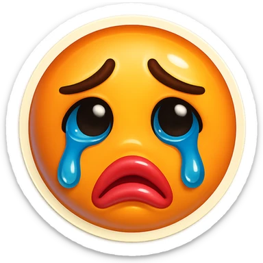 Crying Tears rolling down face 
Mouth Pout sticker