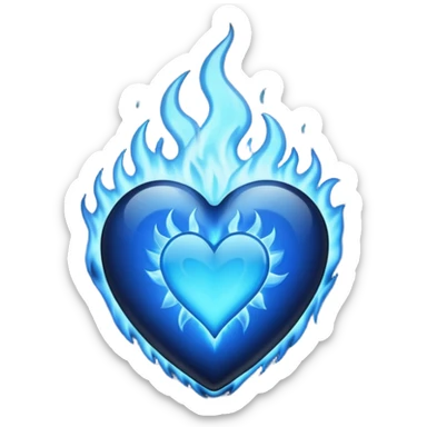 Black heart with blue flems like that ❤️‍🔥  sticker