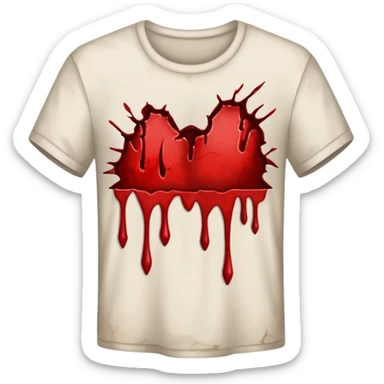 Clothes with blood stains  sticker