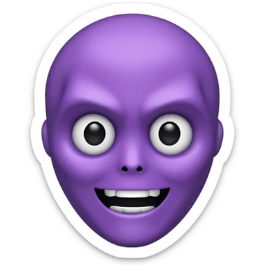 um coração roxo claro com o rosto do ghost face sticker