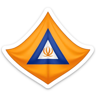 Real Khalistan 🪯 flag triangle  sticker