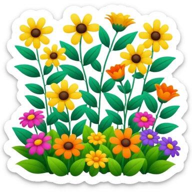crea un emoji de un jardín sticker