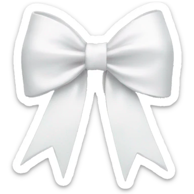 White coquette bow sticker
