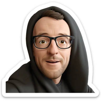 realistic portrait of a man sticker