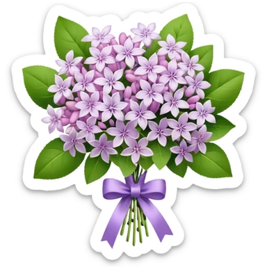 Pale Pink bouquet of lilac flowers sticker