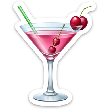 pink cocktail sticker