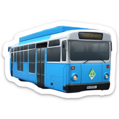 trolleybus blue sticker
