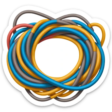 Tangled Cables sticker