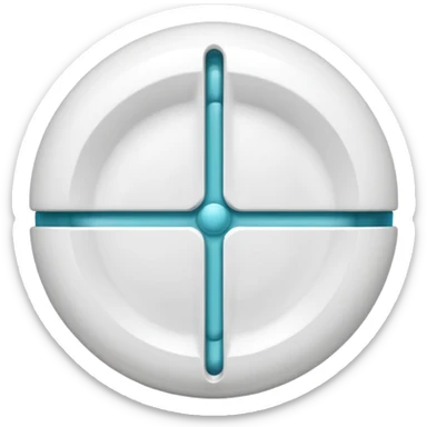 plain round white medicine pill isolated clean look sticker