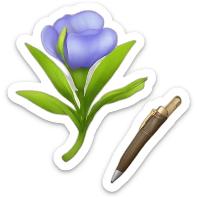 Une fleur sur agenda sticker