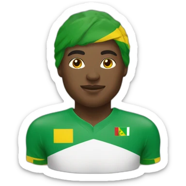Sénégalais avec le maillot de la mauritanie sticker