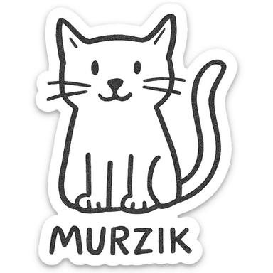 A cat named Murzik sticker