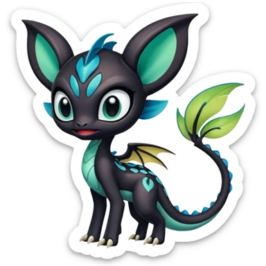 Colorful Realistic Exotic Meloetta-Venom-Stitch-Toothless-Fakémon-creature-hybrid sticker