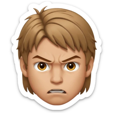 thorfinn angry face Kid  sticker