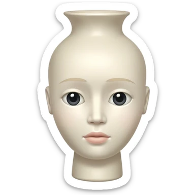 Vase human head  sticker