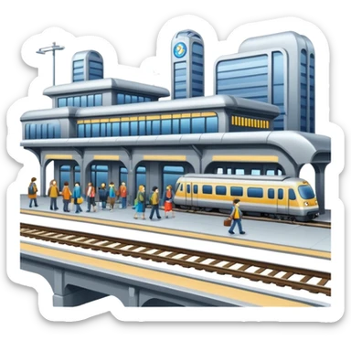 train station sticker