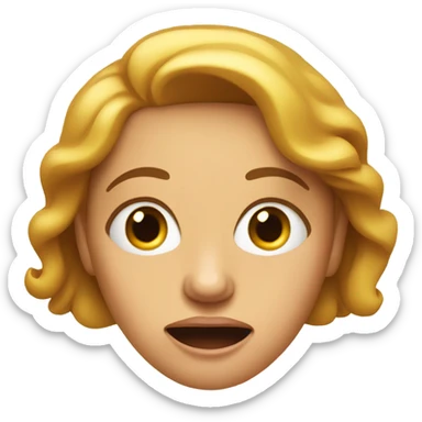 Surprised woman sticker