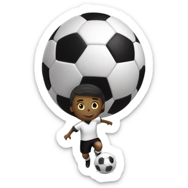 Soccer ball White and black soccer player score sticker