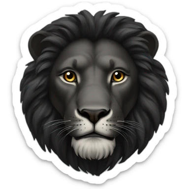 black lion sticker