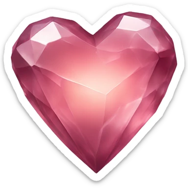 Crystal heart sticker