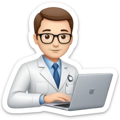 Middle IT Specialist with laptop and tablet, confident pose, moderately experienced face, showing mid-level technical skills sticker