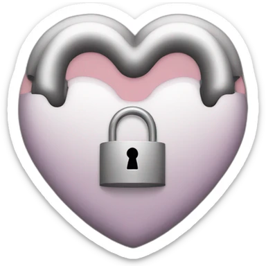 Lock in heartshape sticker
