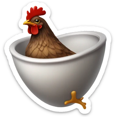 LITTLE CHICKEN IN THE SANITARY VESSEL sticker