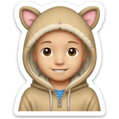 Animal Hoodie Kid sticker