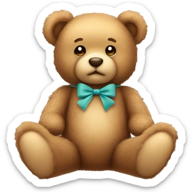 teddy bear with bow  sticker