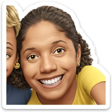 smiling boy with earrings sticker