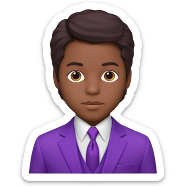 Prince Rogers Nelson with dark brown hair sticker