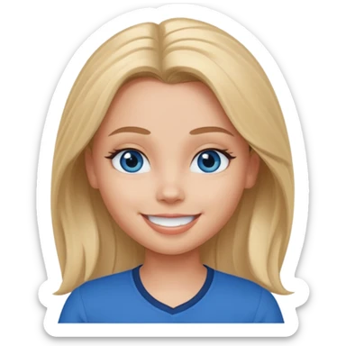 Bratz Cameron blue eyes, Blue eyes, dark blue shirt sticker