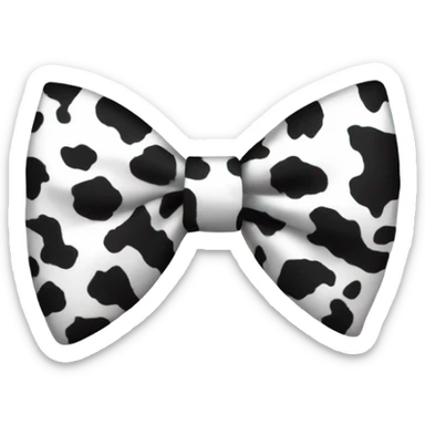 cow print bow  sticker