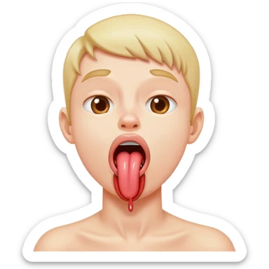 Someone choking themselves with younger sticking out i’m not harmful way sticker