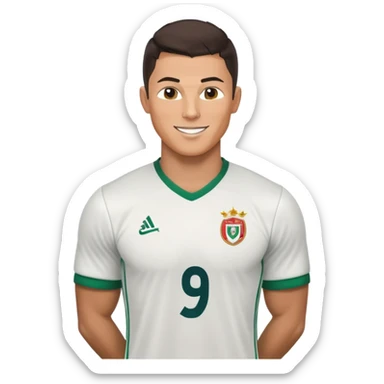 portrait of a famous soccer player resembling Cristiano Ronaldo sticker