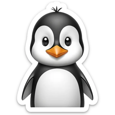 Menguin with t shitm Mira sticker