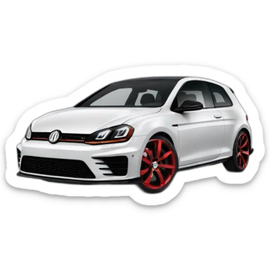 Golf-R-tous-noir-avec-des-jantes-rouge sticker