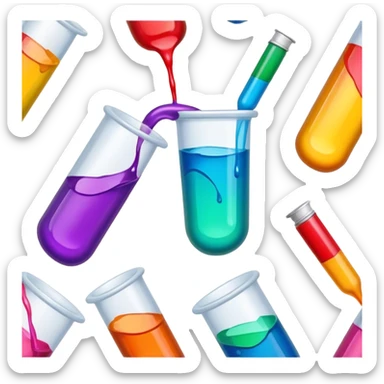 Epoxy resin art icon, tubes of epoxy resin, visible mixing tools, colorful resin pouring onto a surface, creating intricate patterns or designs, such as abstract art or coasters, minimalistic style, clean lines, transparent background. sticker