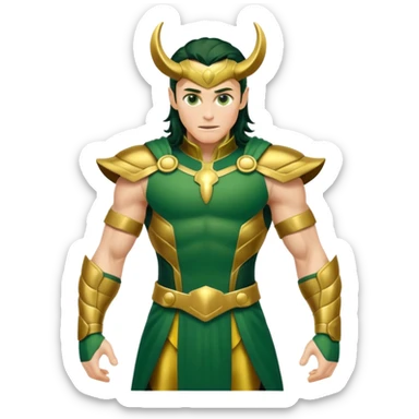 comic book style loki, whole body sticker